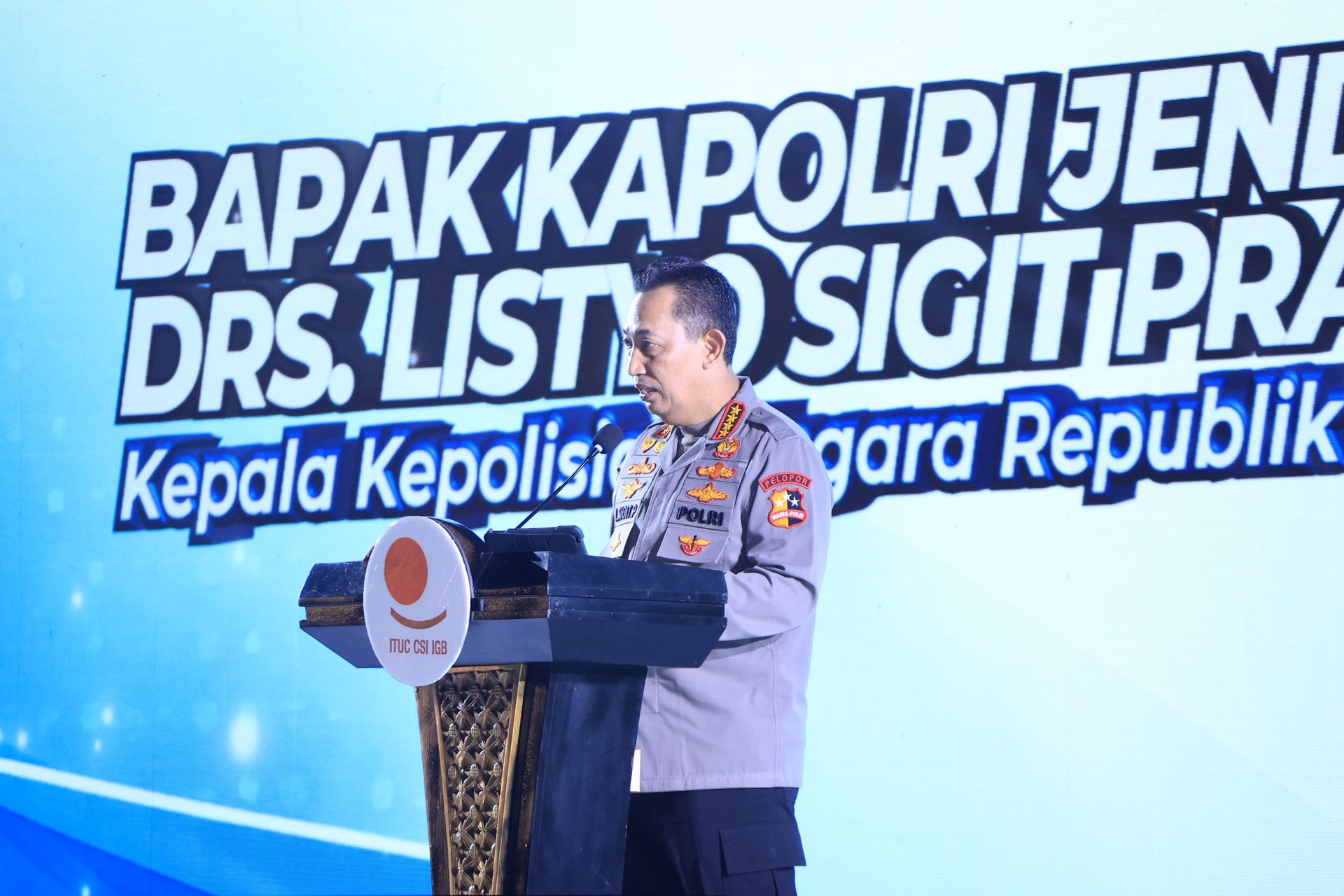 Kapolri: Penghargaan ITUC Tak Terlepas Dari Peran Serikat Buruh Indonesia 